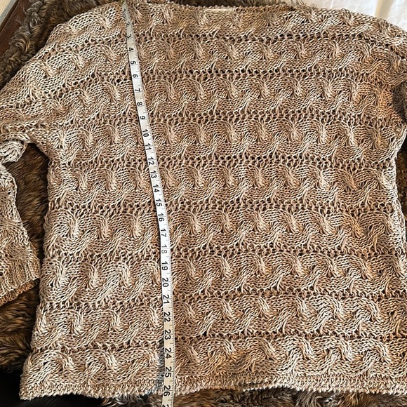 Joseph Abboud taupe linen sweater. EUC L - Picture 6 of 11